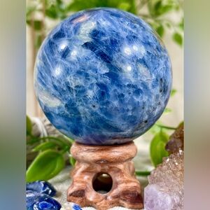 1323 Blue Kyanite Crystal Sphere